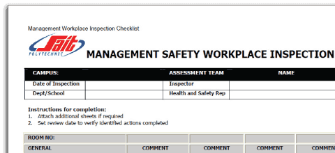 Safety Risk Assessment Checklist, Blog Feature